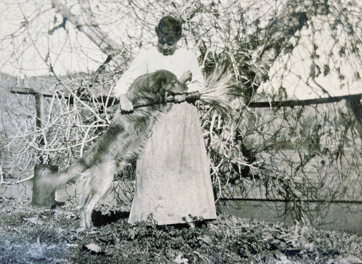 Pioneer Ethel Adams and friend